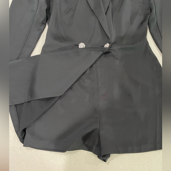 EXPRESS Satin Wrap Front Blazer Romper SIZE XS - Picture 5 of 7